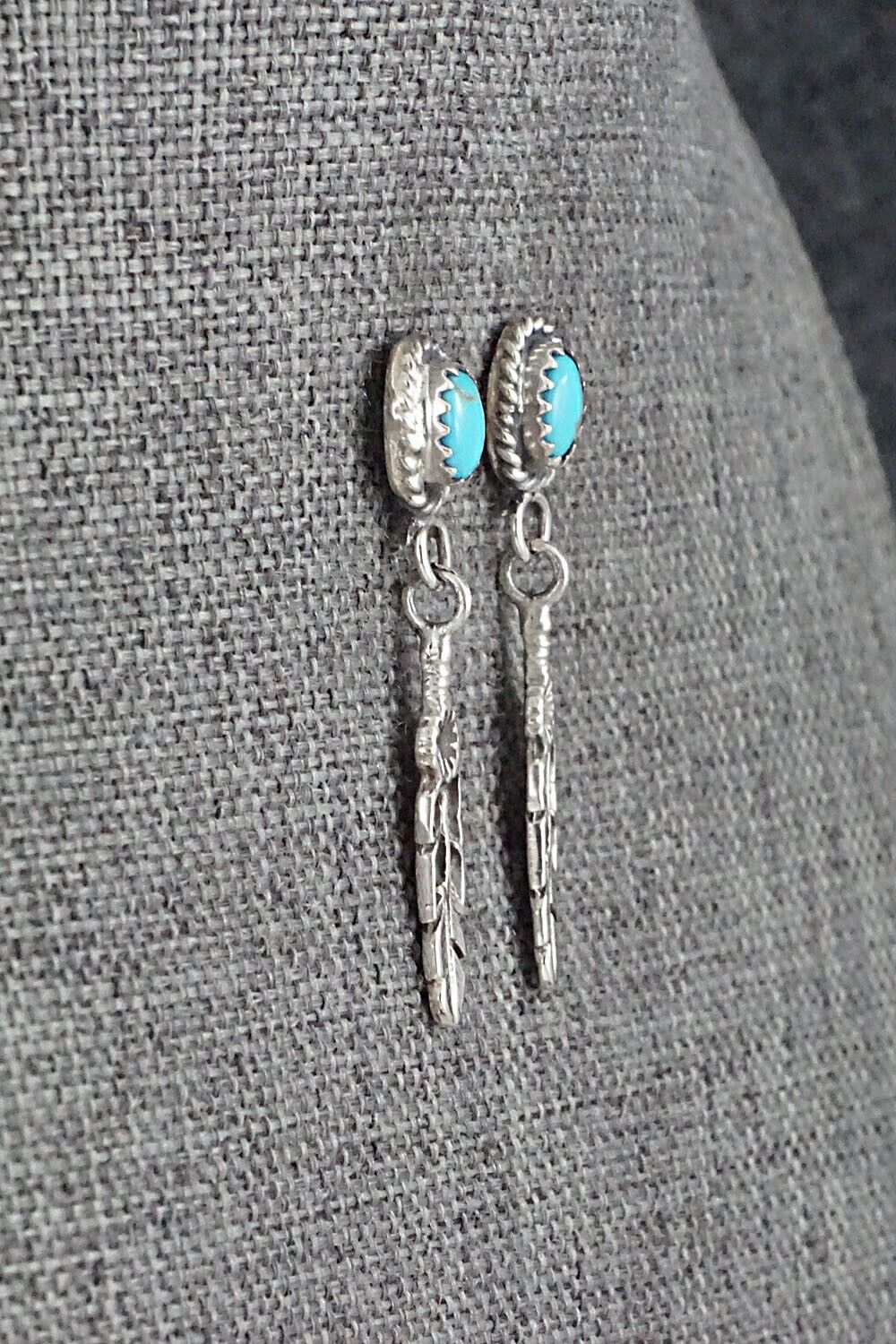 Turquoise and Sterling Silver Earrings - Emery Spencer