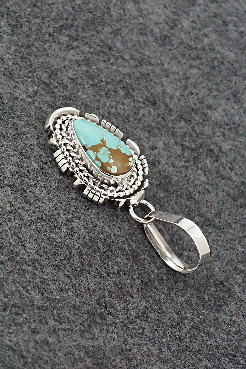 Turquoise & Sterling Silver Pendant - Randy Billy