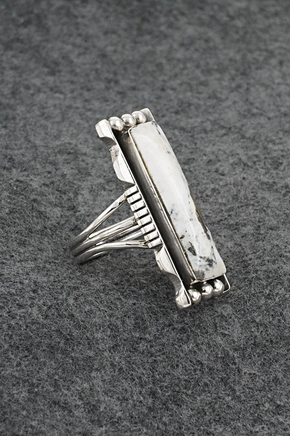 White Buffalo & Sterling Silver Ring - Larson Lee - Size 10