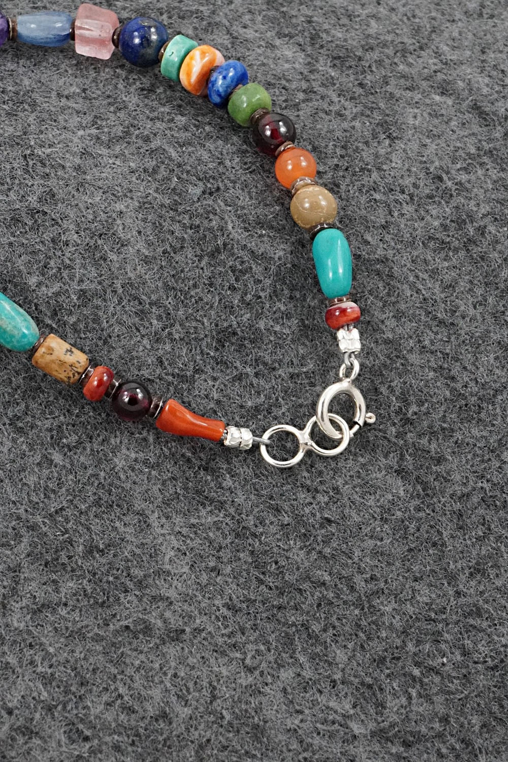Multi-Stone & Sterling Silver Bracelet - Helen Tsosie
