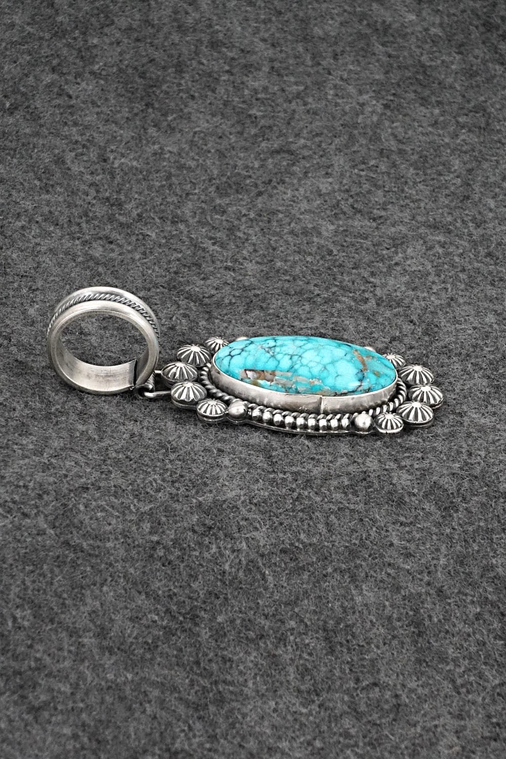 Turquoise & Sterling Silver Pendant - Michael Calladitto