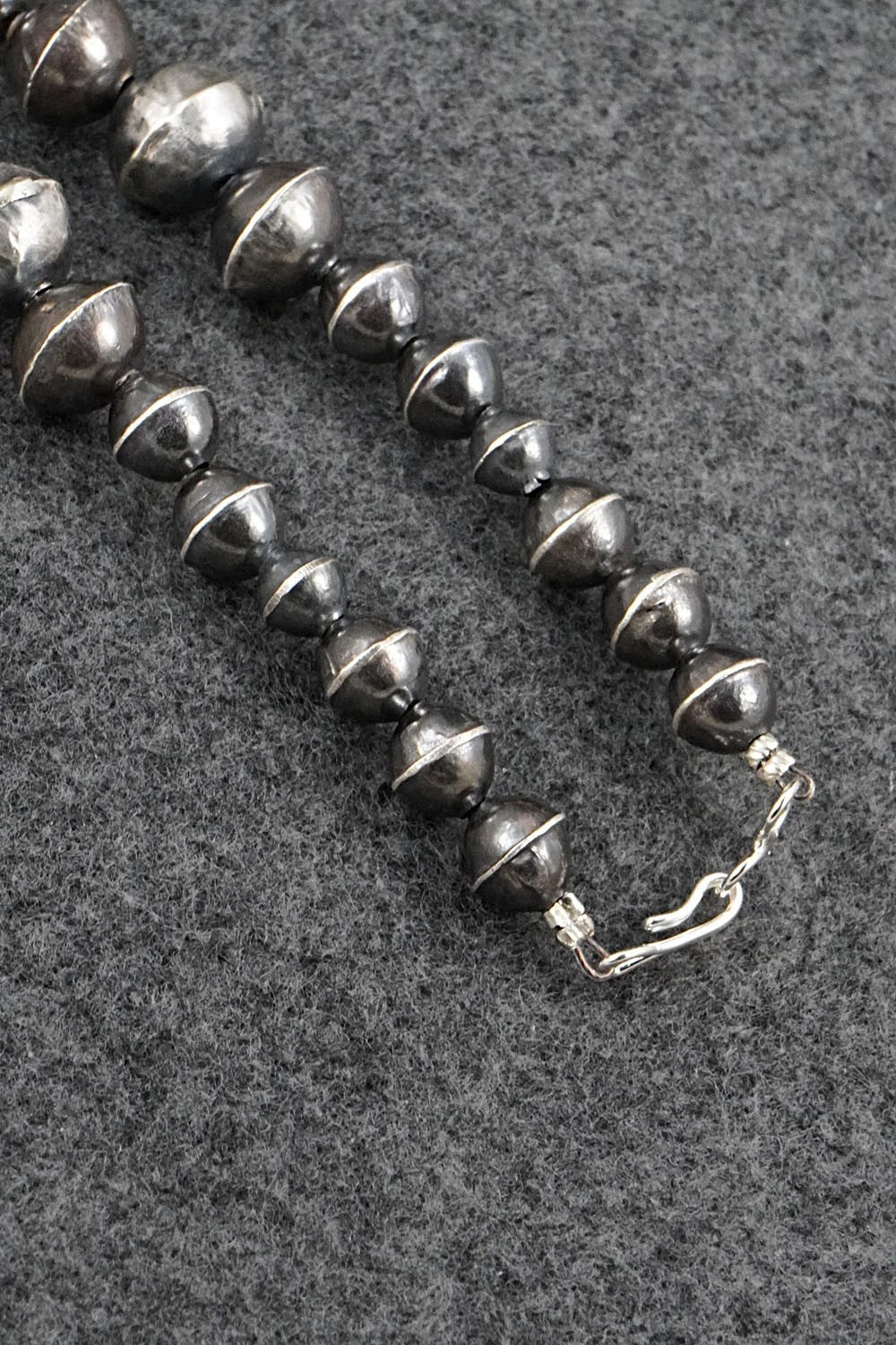 Sterling Silver Navajo Pearl Necklace 24" - Vintage