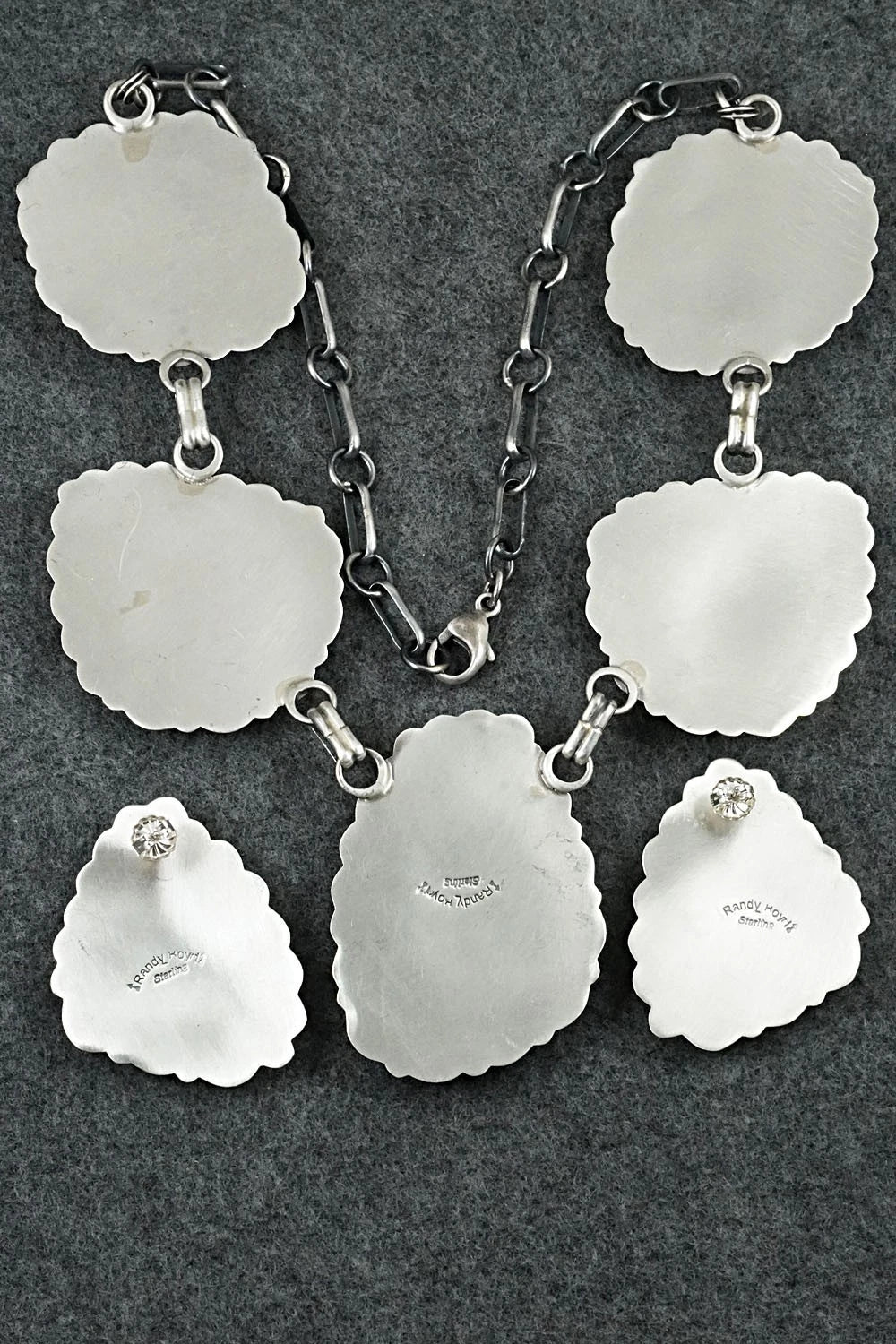 Turquoise & Sterling Silver Necklace and Earrings Set - Randy Boyd