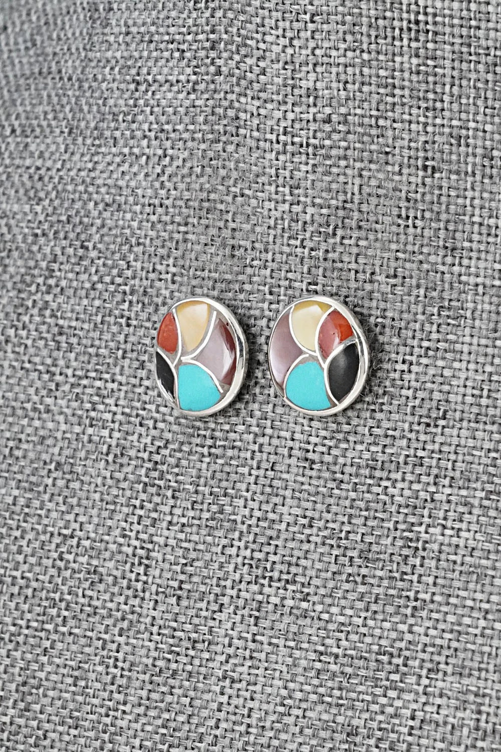 Multi-Stone & Sterling Silver Earrings - Orena Leekya