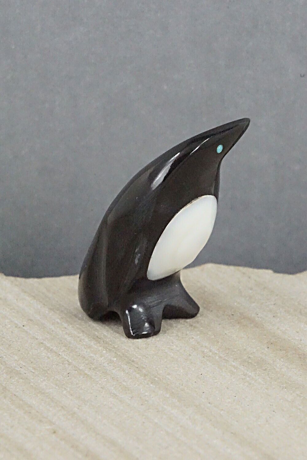 Penguin Zuni Fetish Carving - Calvert Bowannie