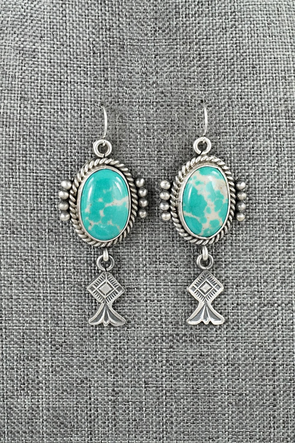 Turquoise & Sterling Silver Earrings - Michael Calladitto