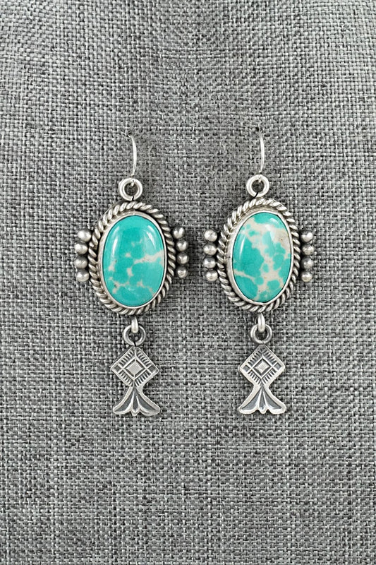 Turquoise & Sterling Silver Earrings - Michael Calladitto