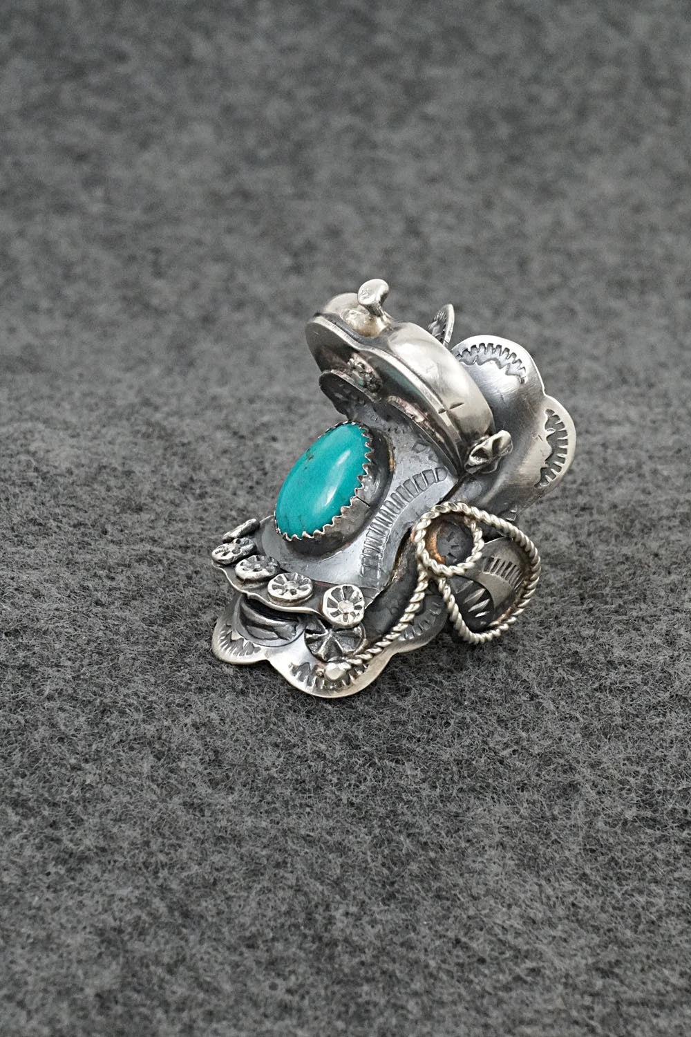 Turquoise & Sterling Silver Ring - Tim Yazzie - Size 8