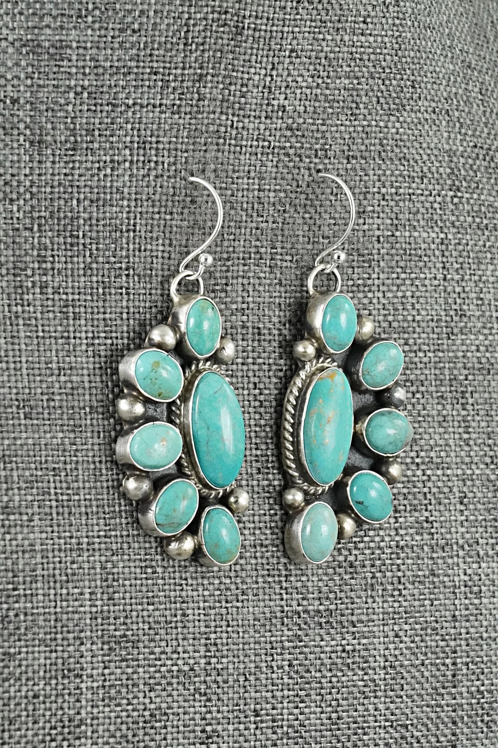 Turquoise & Sterling Silver Earrings - Kathleen Livingston