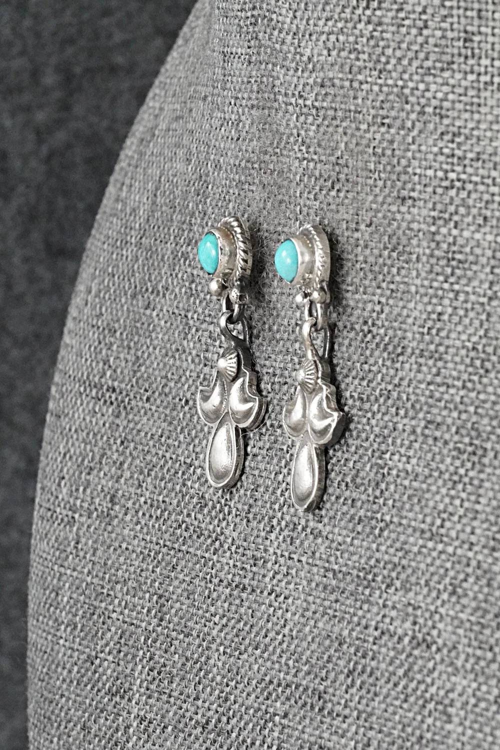 Turquoise & Sterling Silver Earrings - Sharon McCarthy