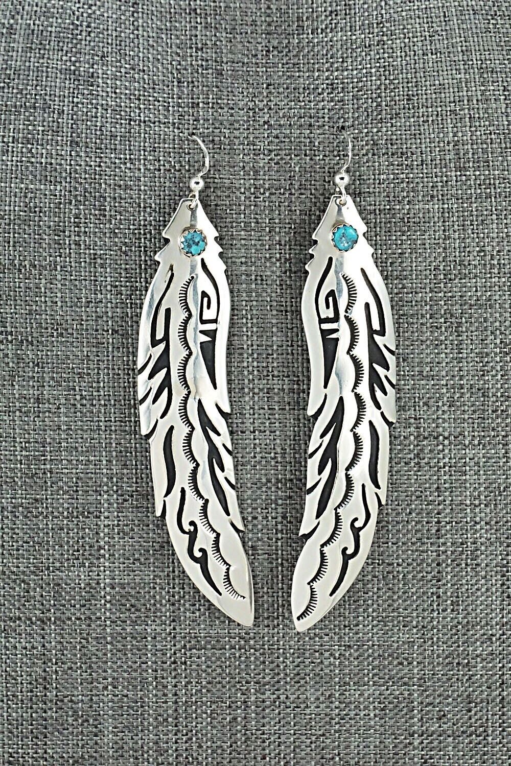 Turquoise & Sterling Silver Earrings - Rosita Singer