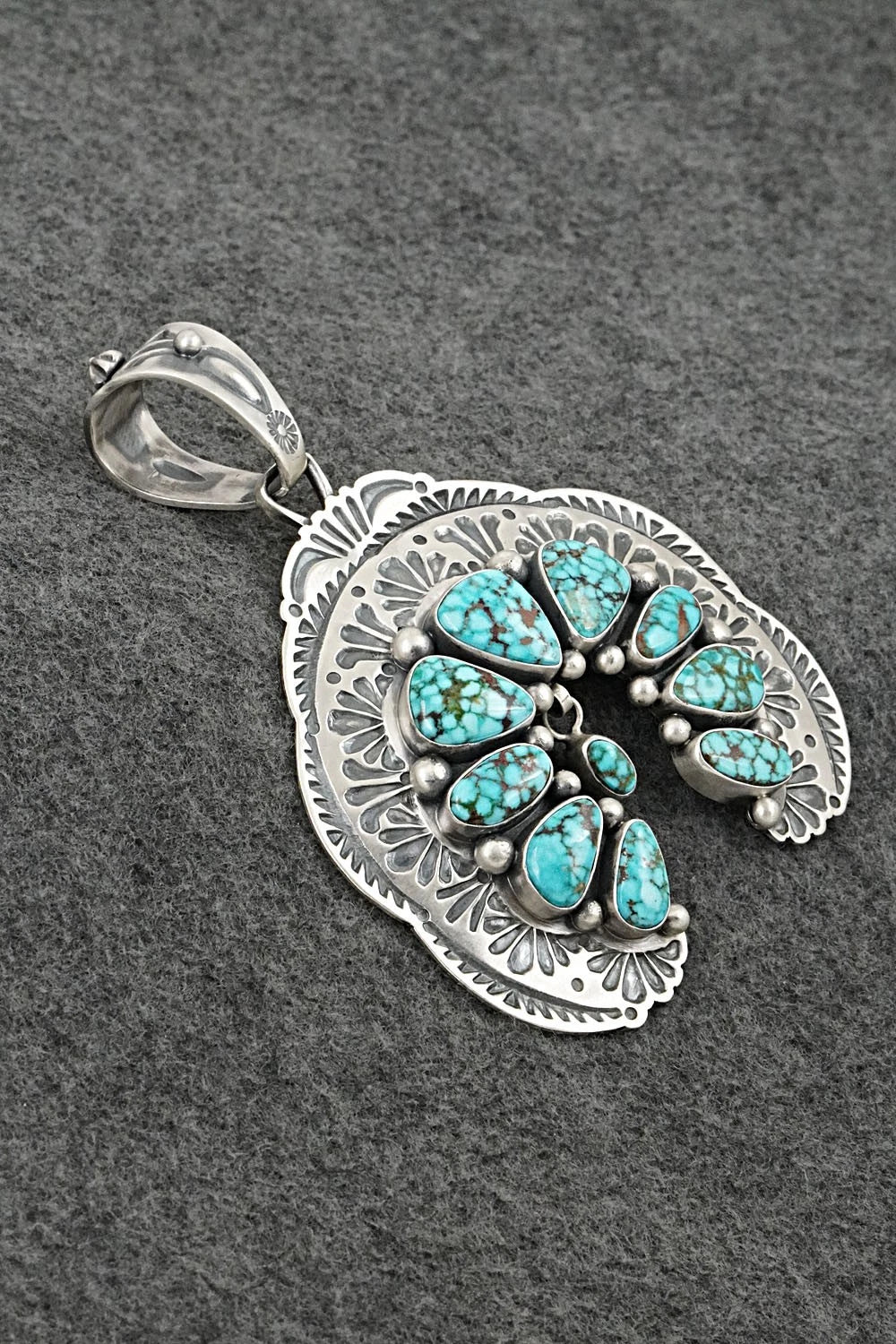 Turquoise & Sterling Silver Naja Pendant - Mark Yazzie