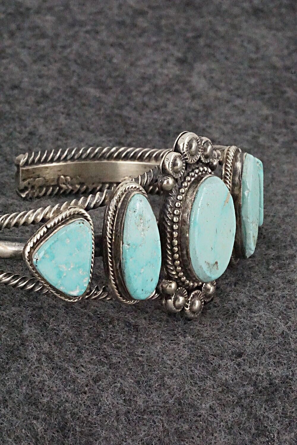 Turquoise and Sterling Silver Bracelet - Wallace Yazzie Jr.