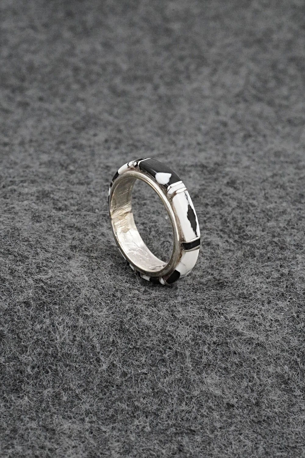 White Buffalo & Sterling Silver Ring - Terrance Panteah - Size 6