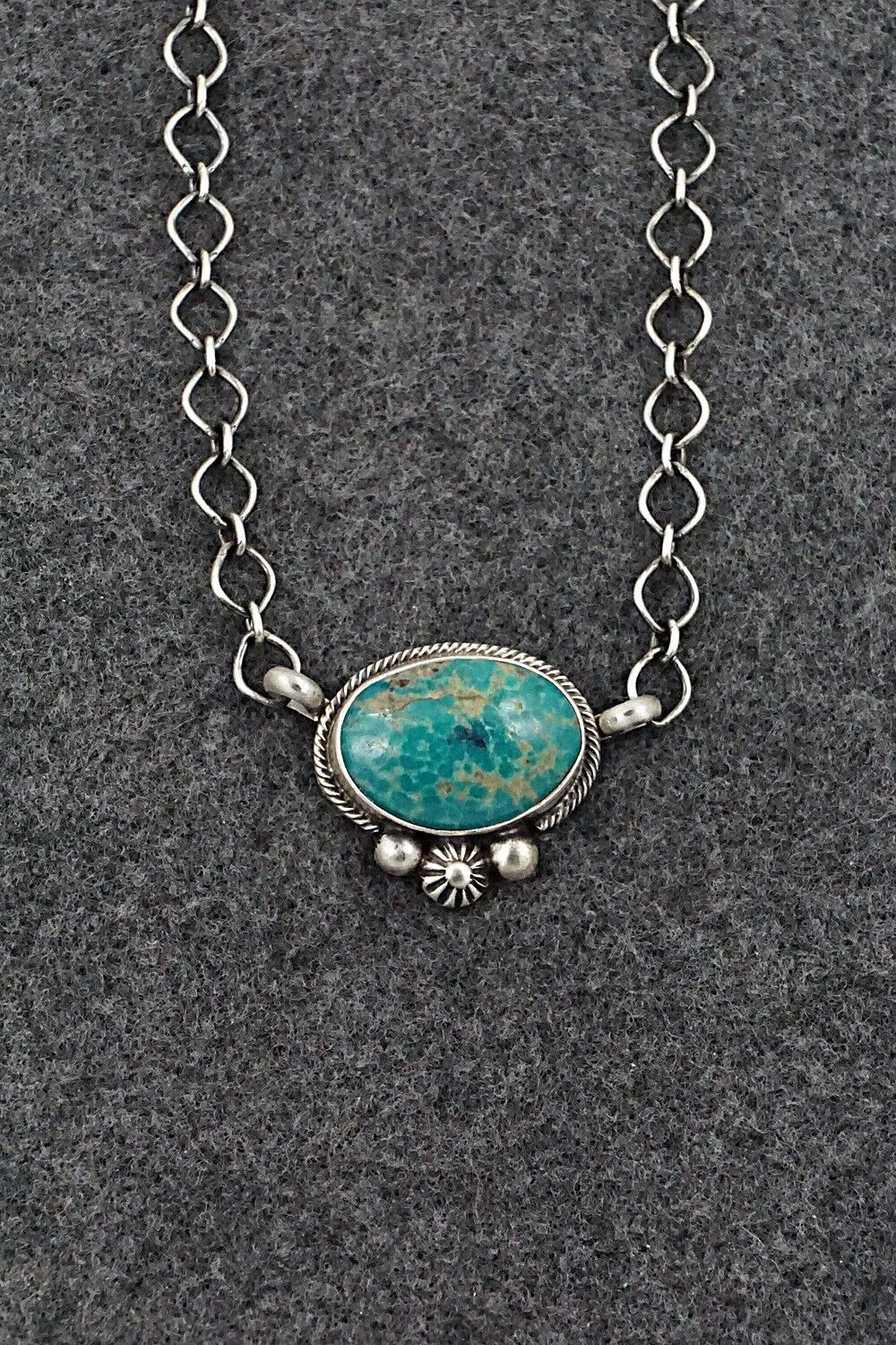 Turquoise & Sterling Silver Necklace - Kathleen Livingston