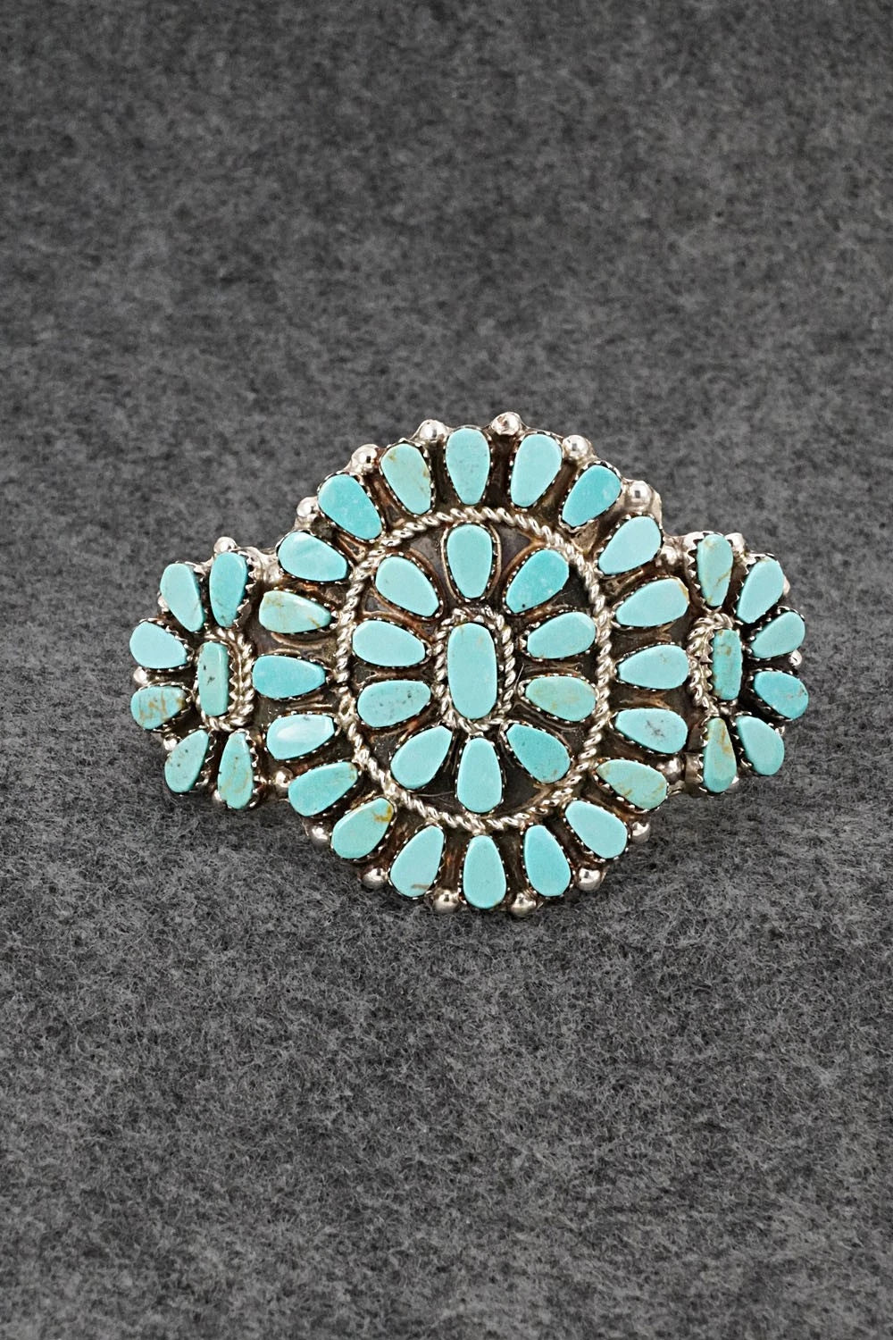 Turquoise & Sterling Silver Bracelet - Evangeline Tsabetsaye