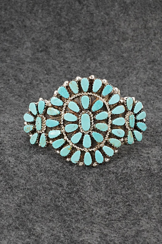 Turquoise & Sterling Silver Bracelet - Evangeline Tsabetsaye