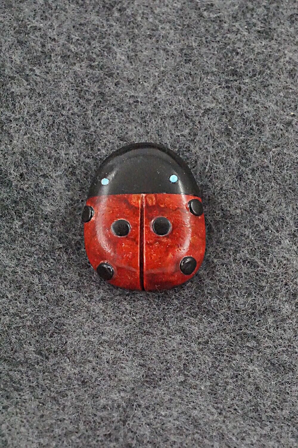 Ladybug Zuni Fetish Carving - Reynold Lunasee