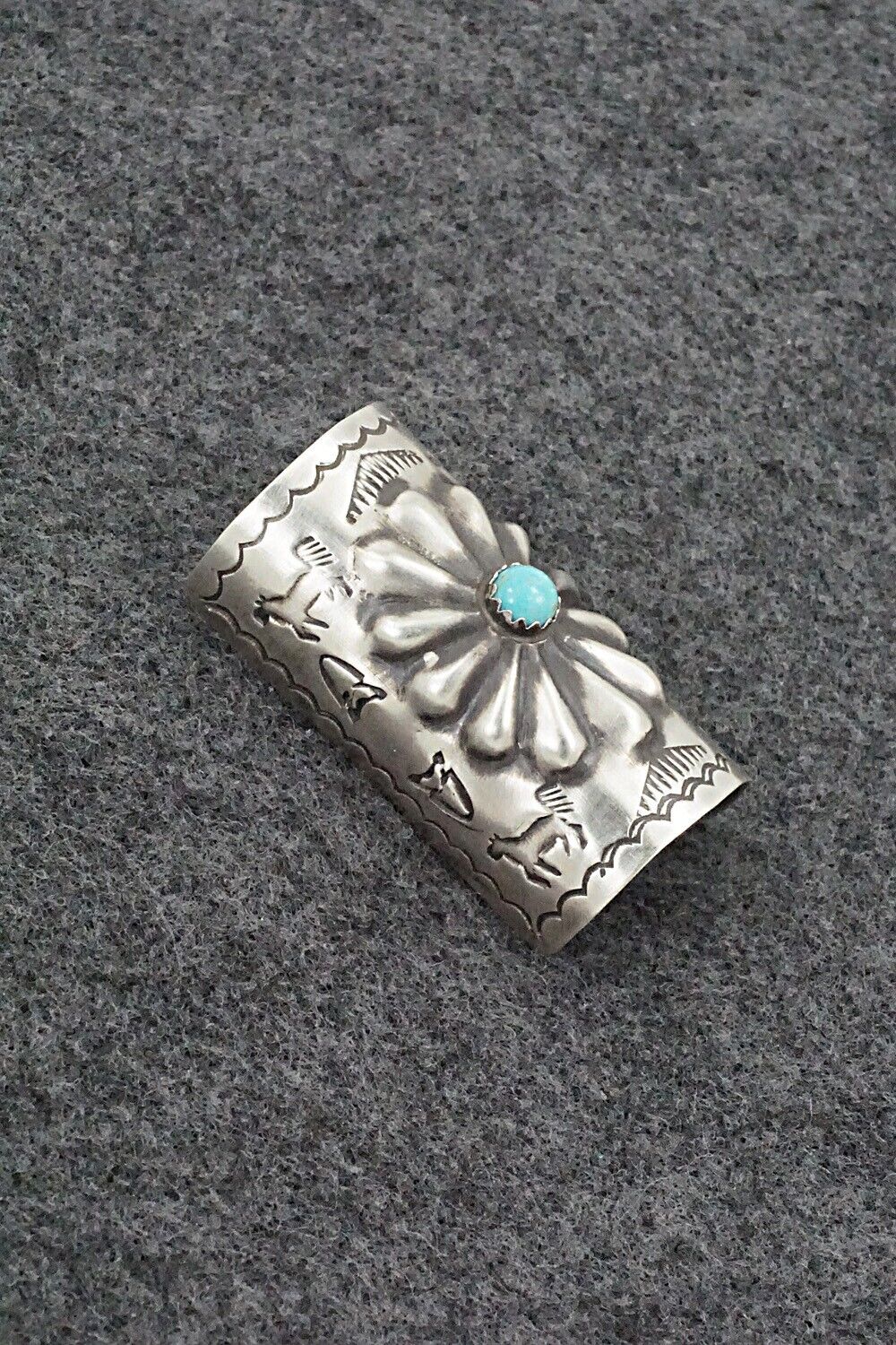 Turquoise & Sterling Silver Hair Pin - Arlene Soce