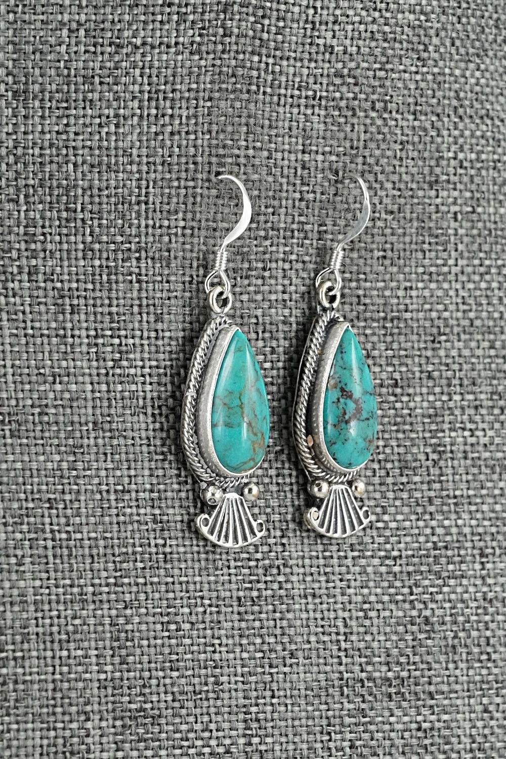 Turquoise & Sterling Silver Earrings - Verley Betone