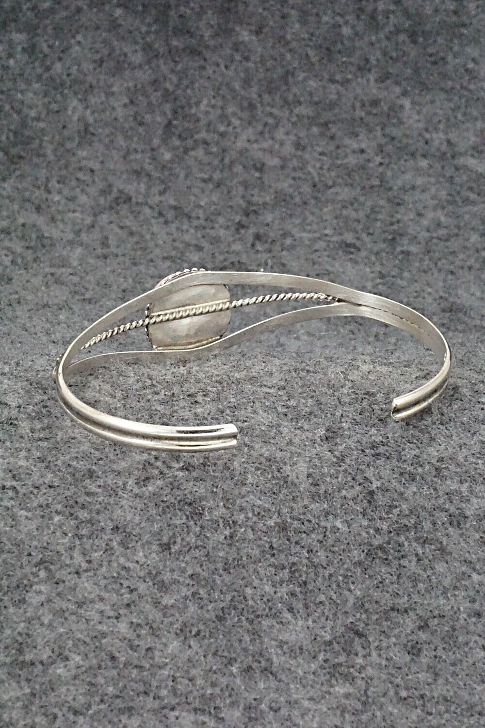 Pink Conch Shell & Sterling Silver Bracelet - Esther White