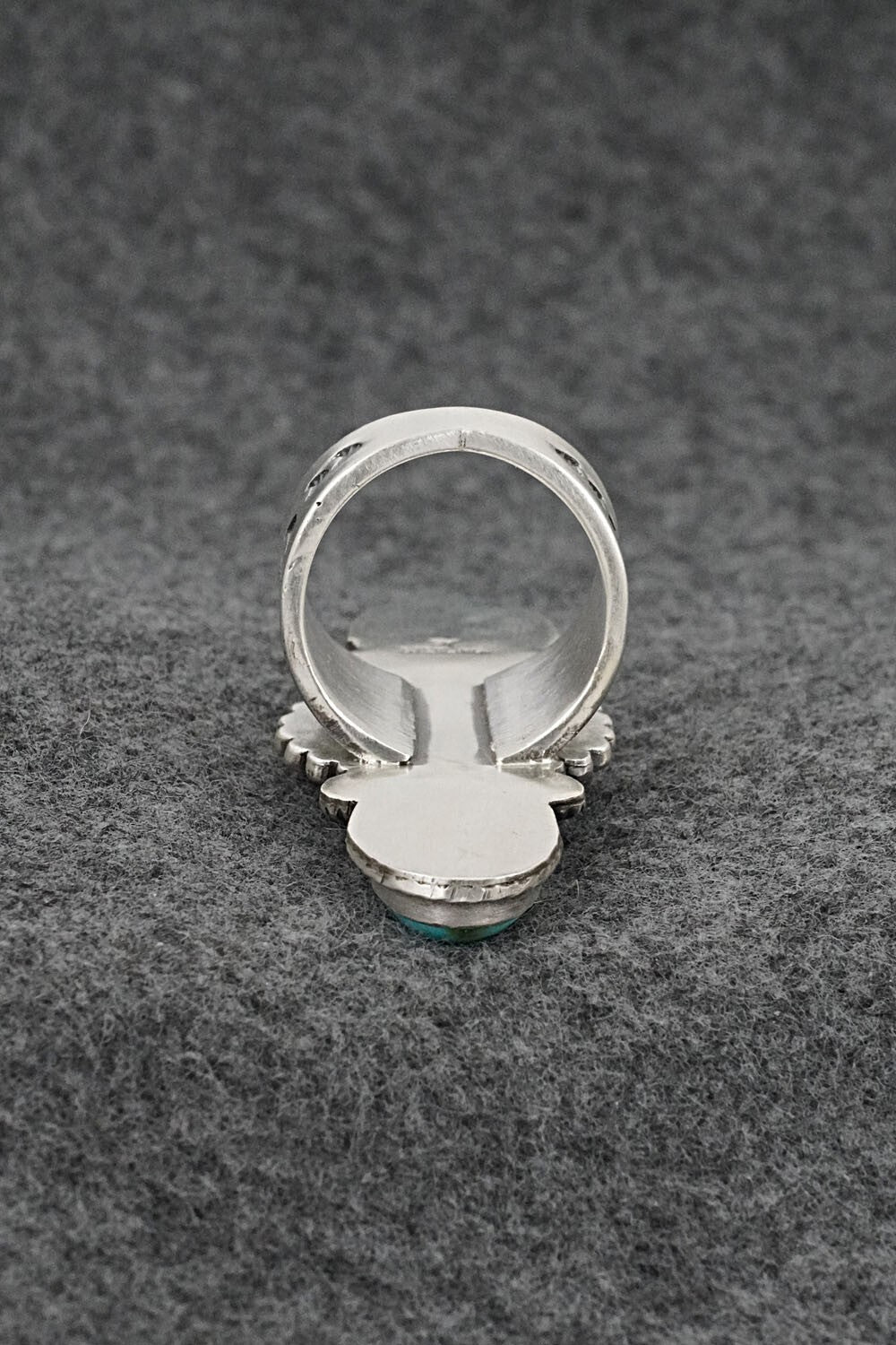 Turquoise & Sterling Silver Ring - Samuel Yellowhair - Size 8