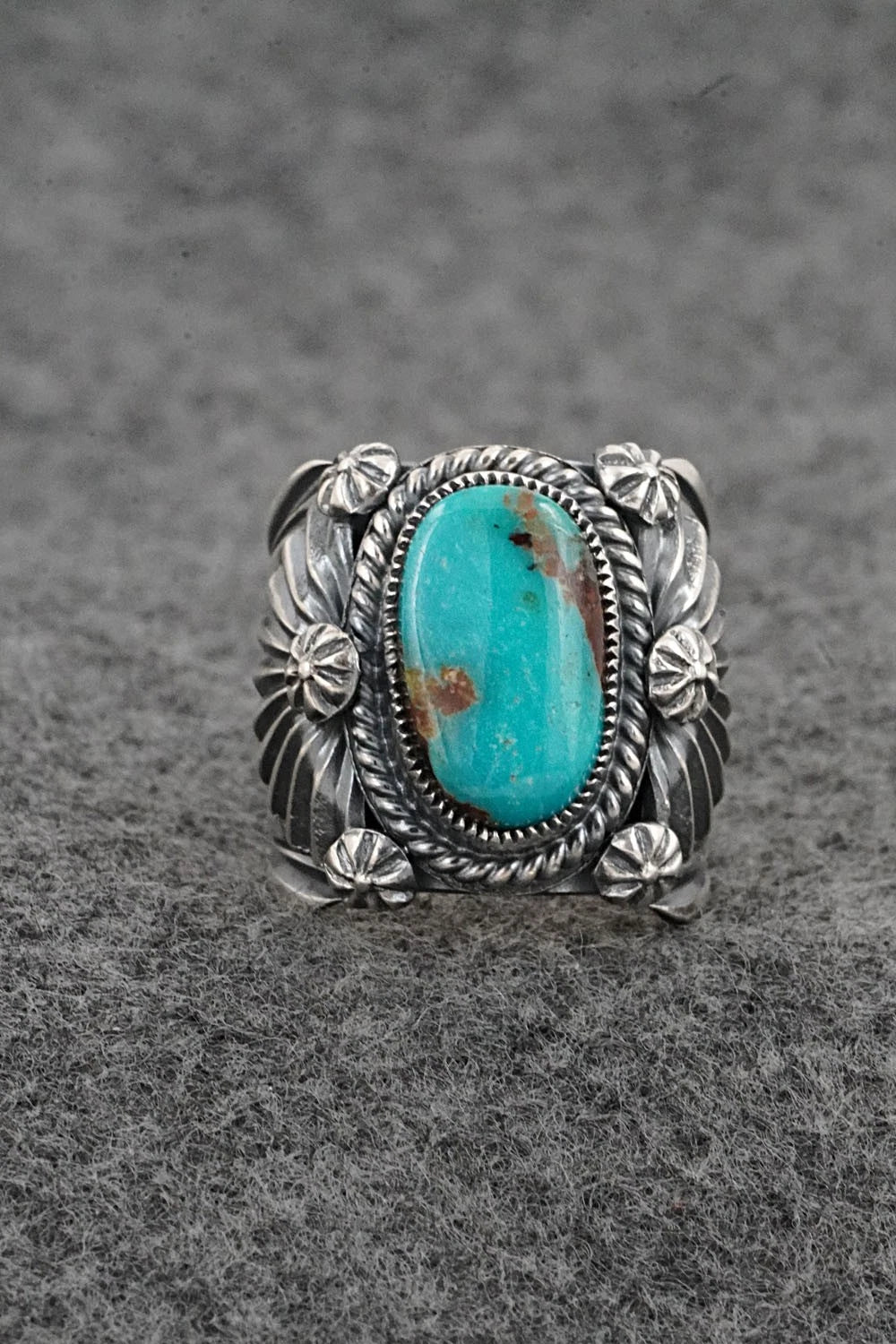 Turquoise & Sterling Silver Ring - Delbert Gordon - Size 7