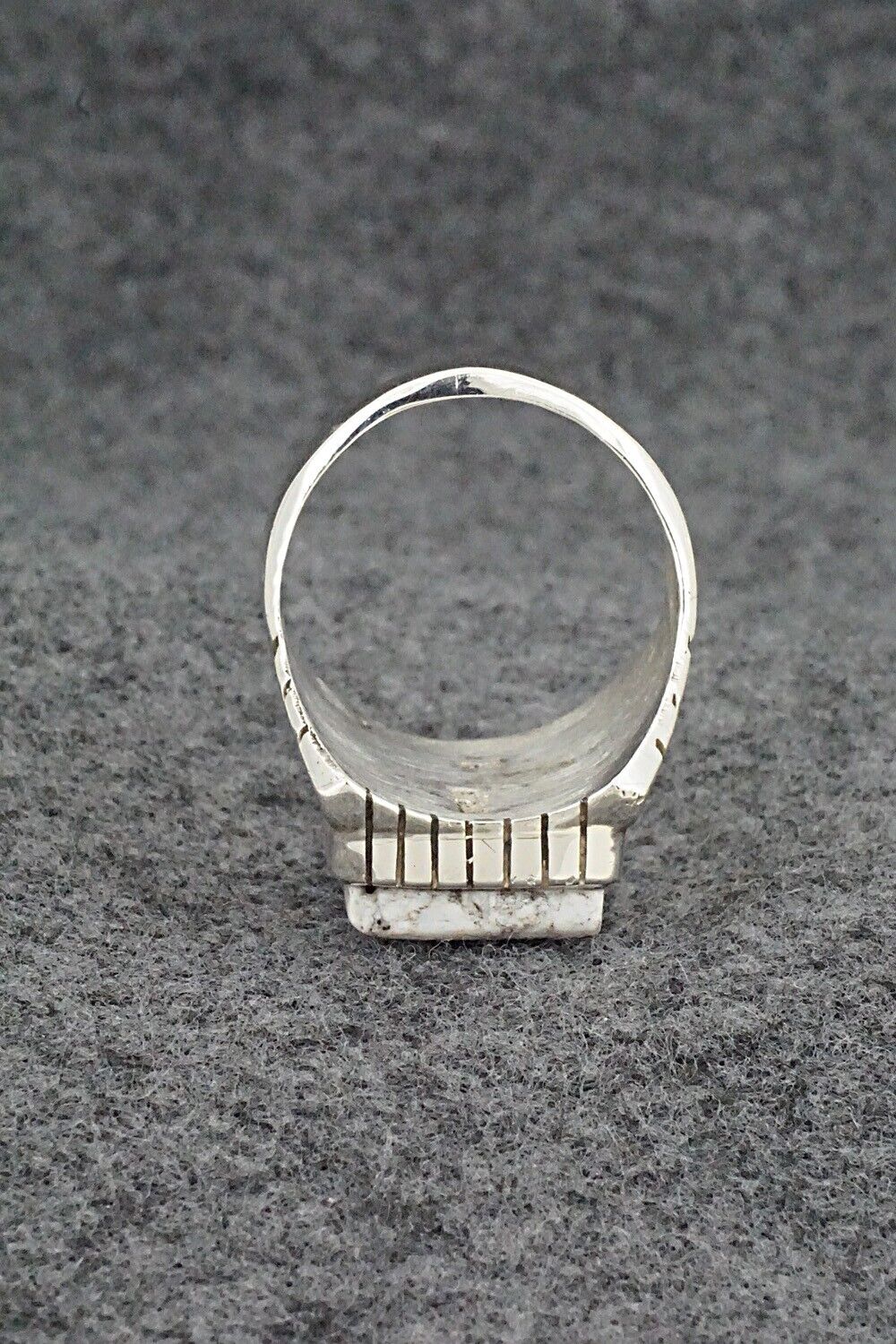 White Buffalo & Sterling Silver Ring - Trevor Jack - Size 11.5