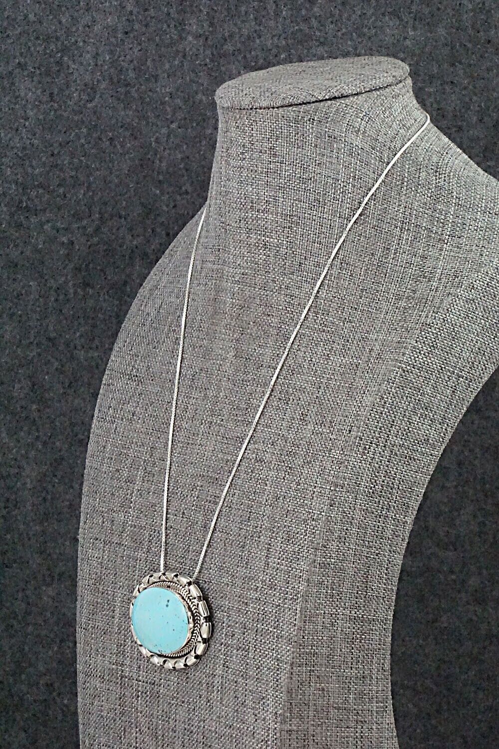 Turquoise & Sterling Silver Necklace - Jimson Belin