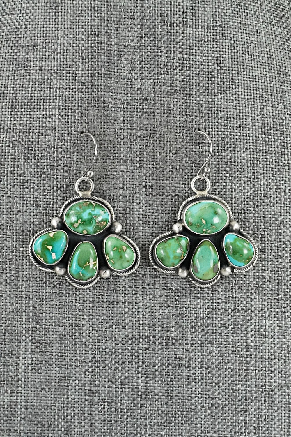 Turquoise & Sterling Silver Necklace and Earrings Set - Paul Livingston