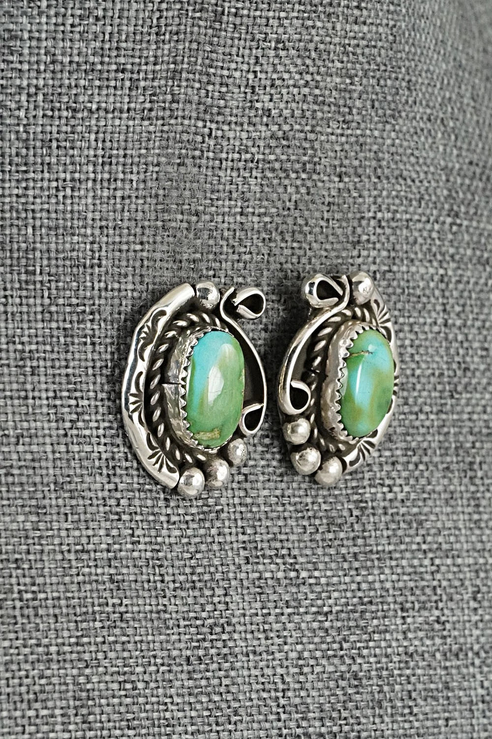 Turquoise & Sterling Silver Necklace and Earrings Set - Phil Nez