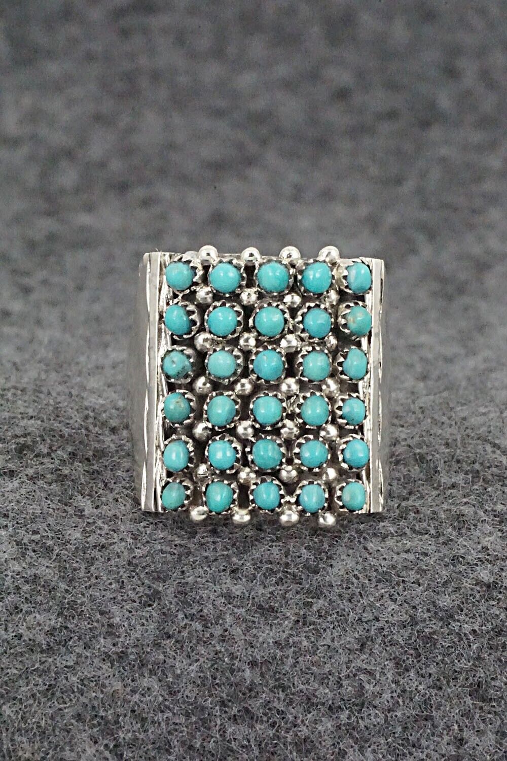 Turquoise & Sterling Silver Ring - Stephen Haloo - Size 8.5