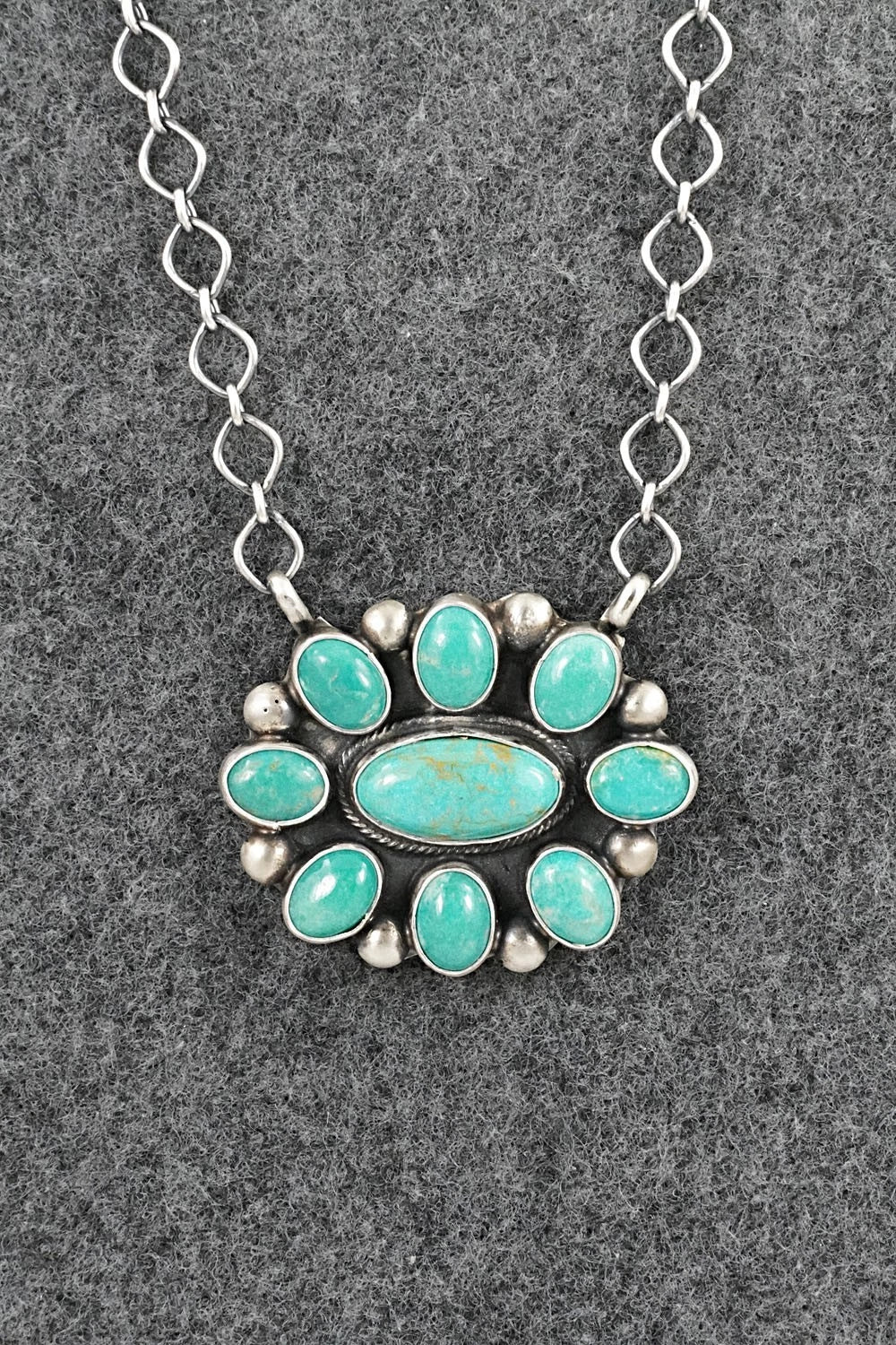 Turquoise & Sterling Silver Necklace - Kathleen Livingston