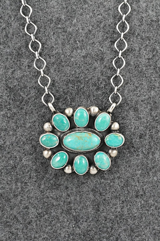 Turquoise & Sterling Silver Necklace - Kathleen Livingston