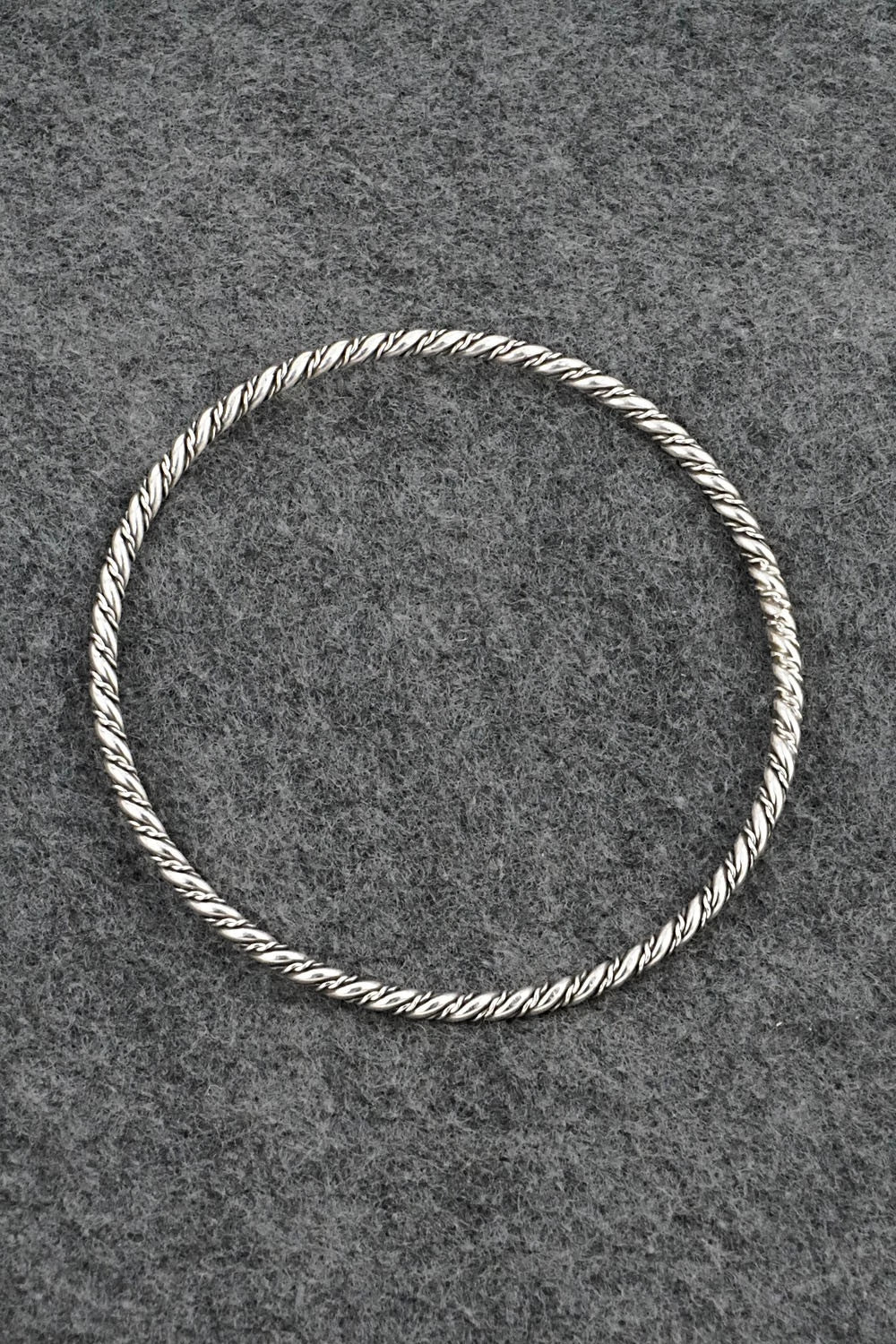 Sterling Silver Bangle Bracelet - Elaine Tahe