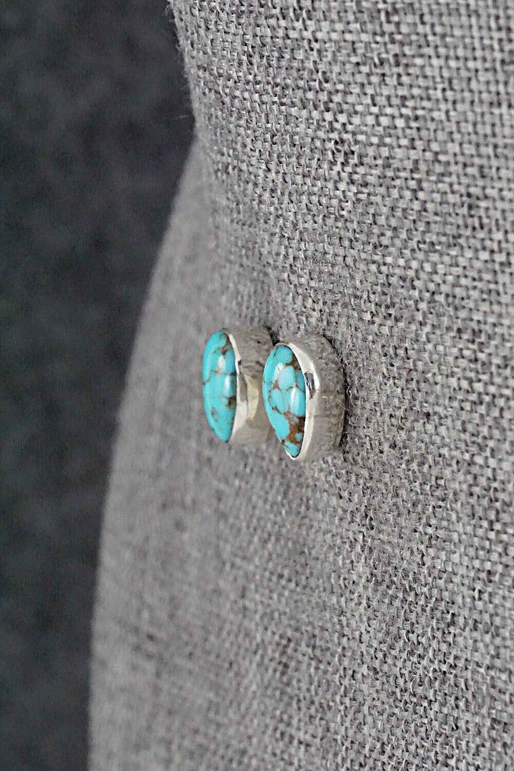 Turquoise & Sterling Silver Earrings - Marco Begaye