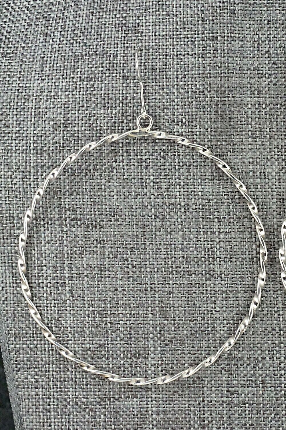Sterling Silver Hoop Earrings - Nashina Tsosie