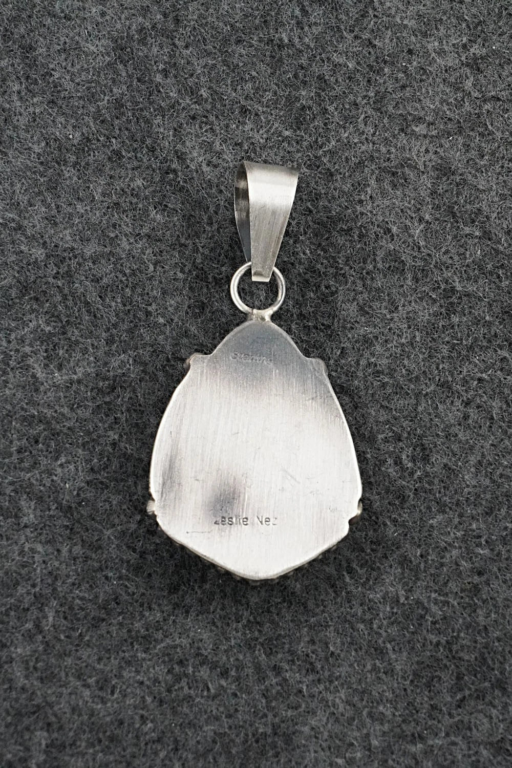 Turquoise & Sterling Silver Pendant - Leslie Nez