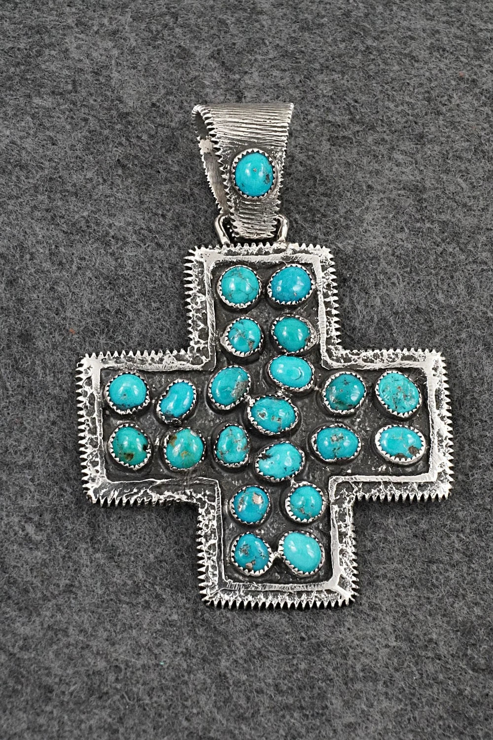 Turquoise & Sterling Silver Pendant - Delbert Arviso