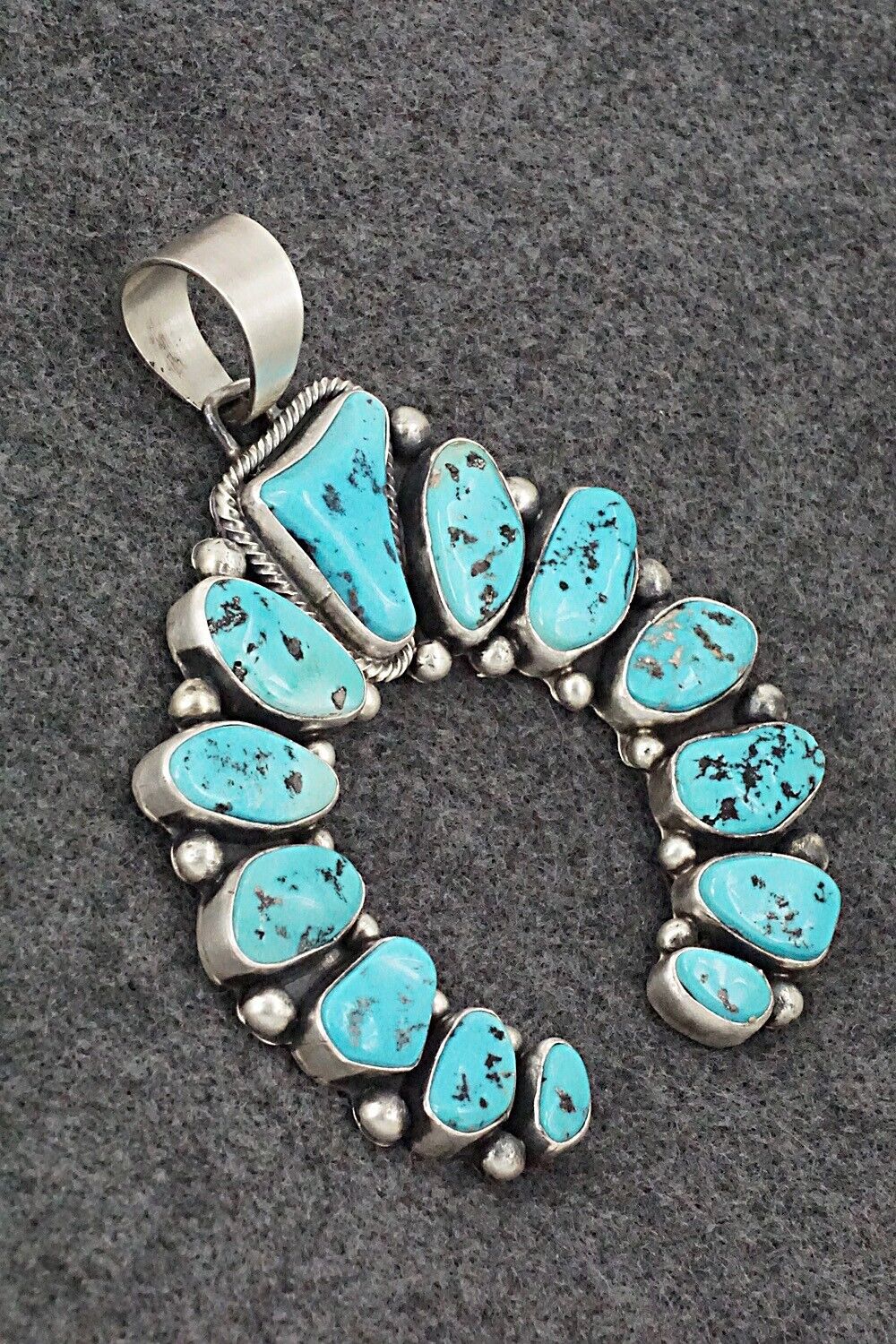 Turquoise & Sterling Silver Pendant - Bobby Johnson