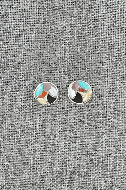 Multi-Stone & Sterling Silver Earrings - Orena Leekya
