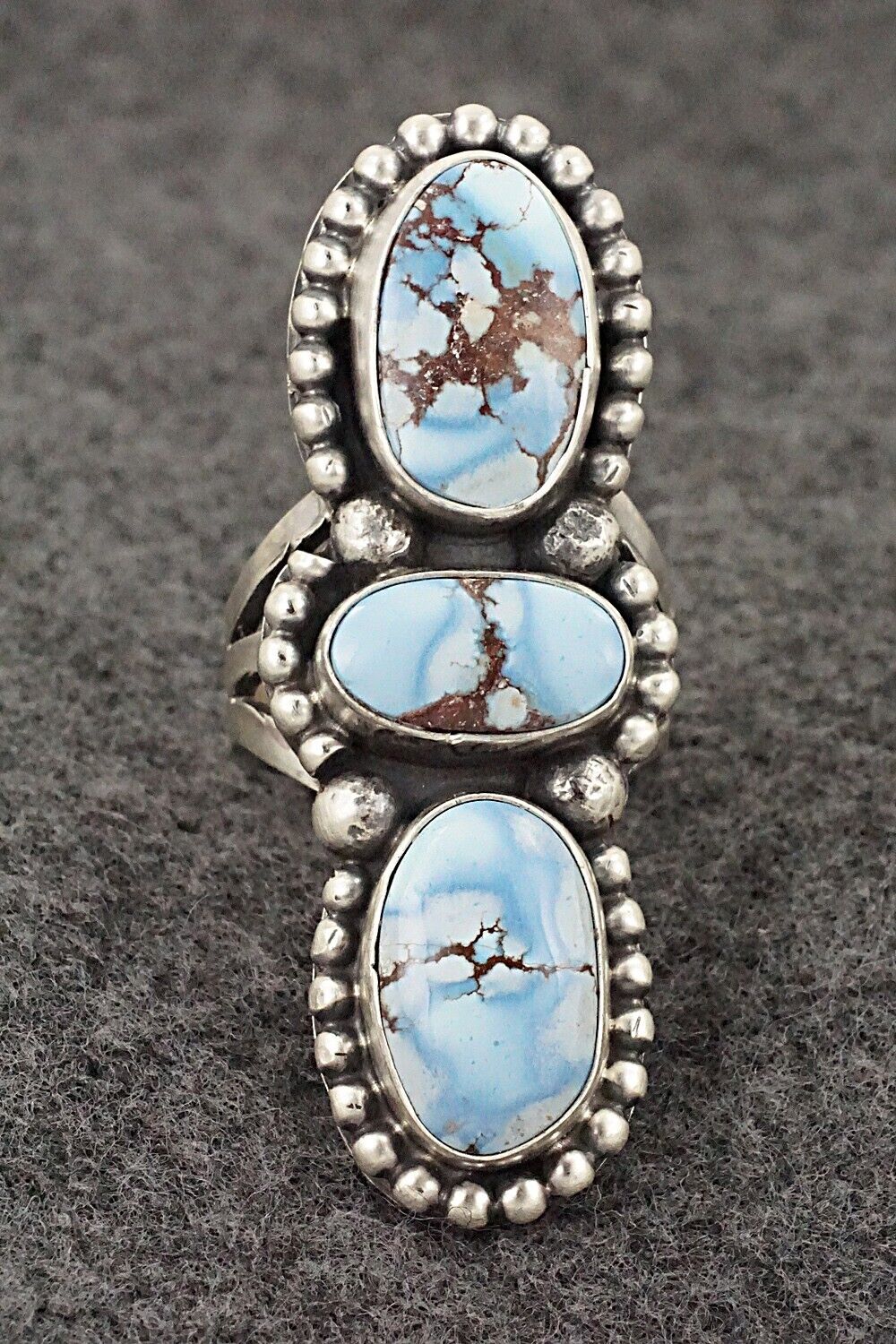 Turquoise & Sterling Silver Ring - Bobby Johnson - Size 8.5