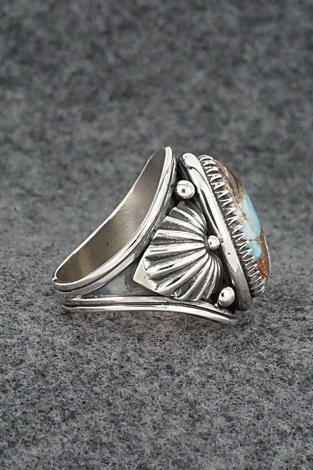 Turquoise & Sterling Silver Ring - Derrick Gordon - Size 10