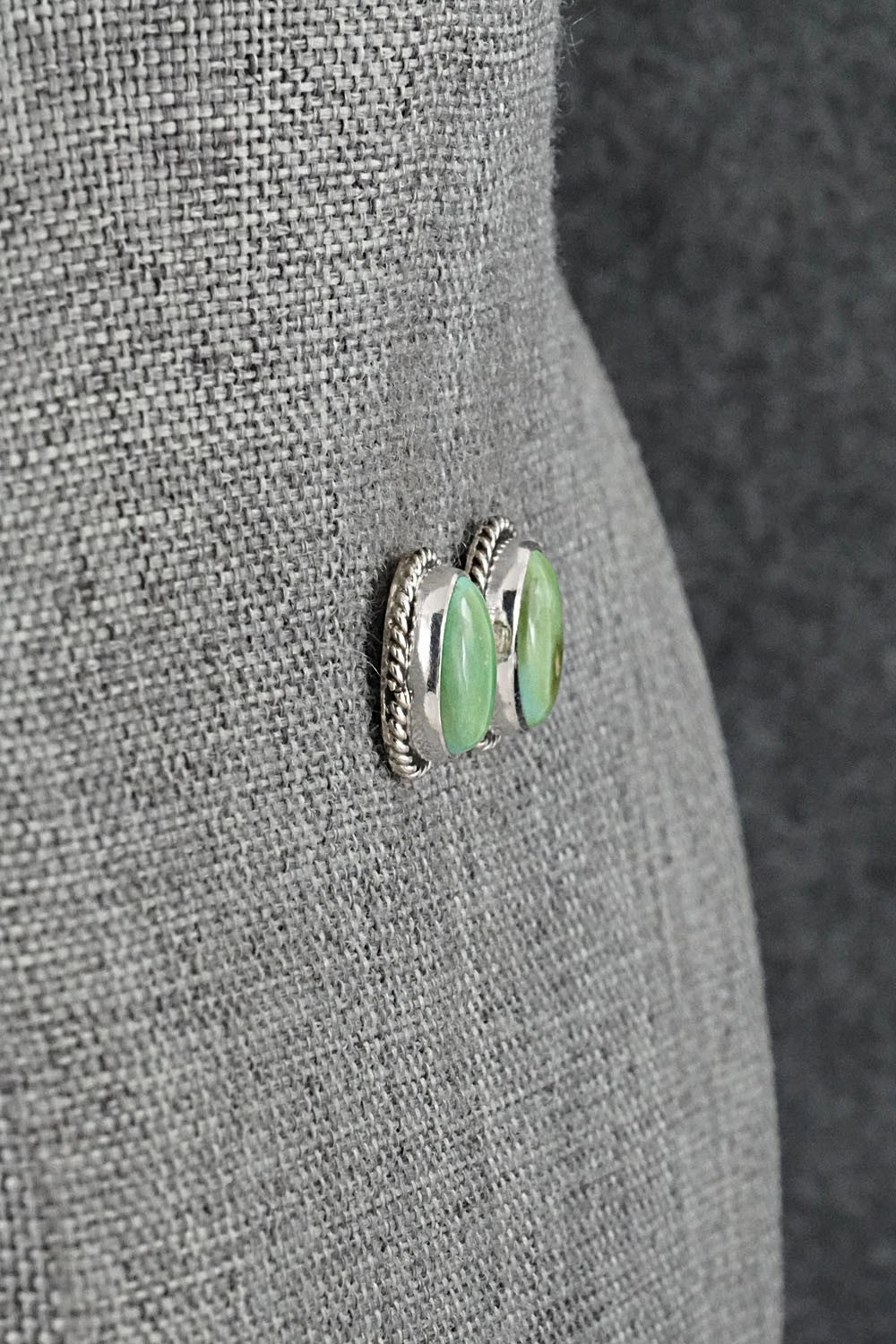 Turquoise & Sterling Silver Earrings - Eugene Gruber
