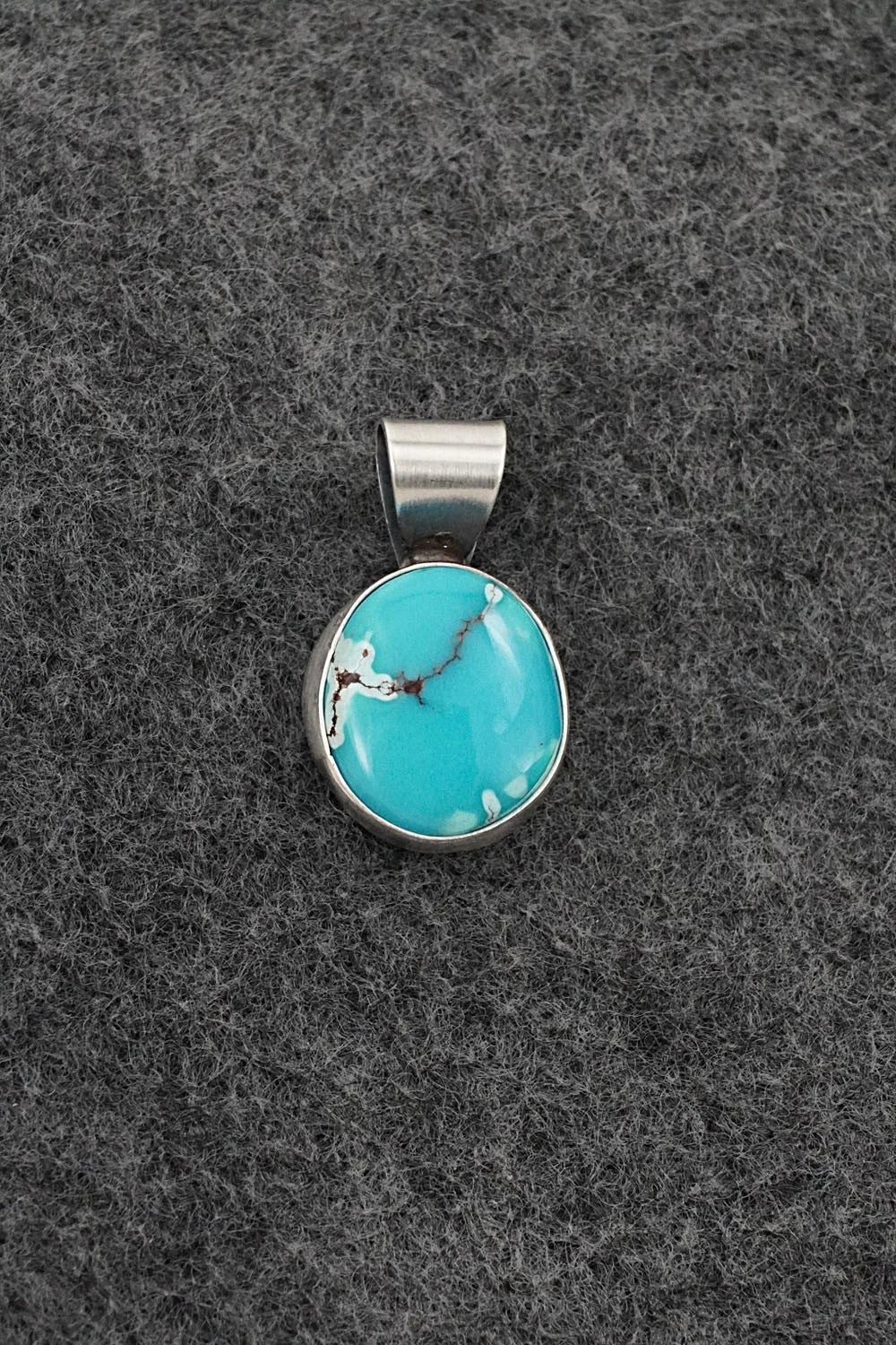 Turquoise & Sterling Silver Pendant - Eugene Gruber