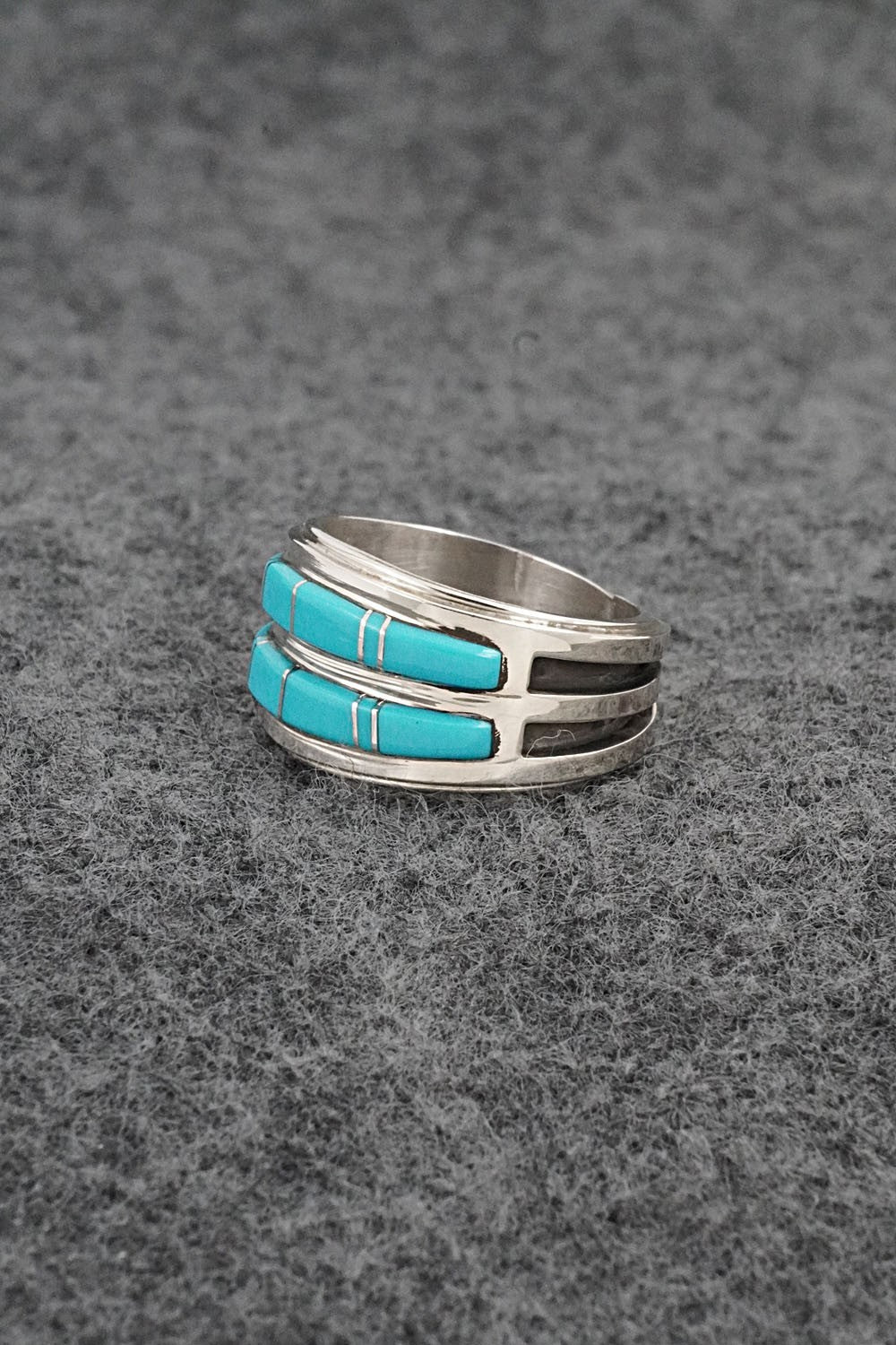 Turquoise & Sterling Silver Ring - Wilbert Muskett Jr. - Size 7.25