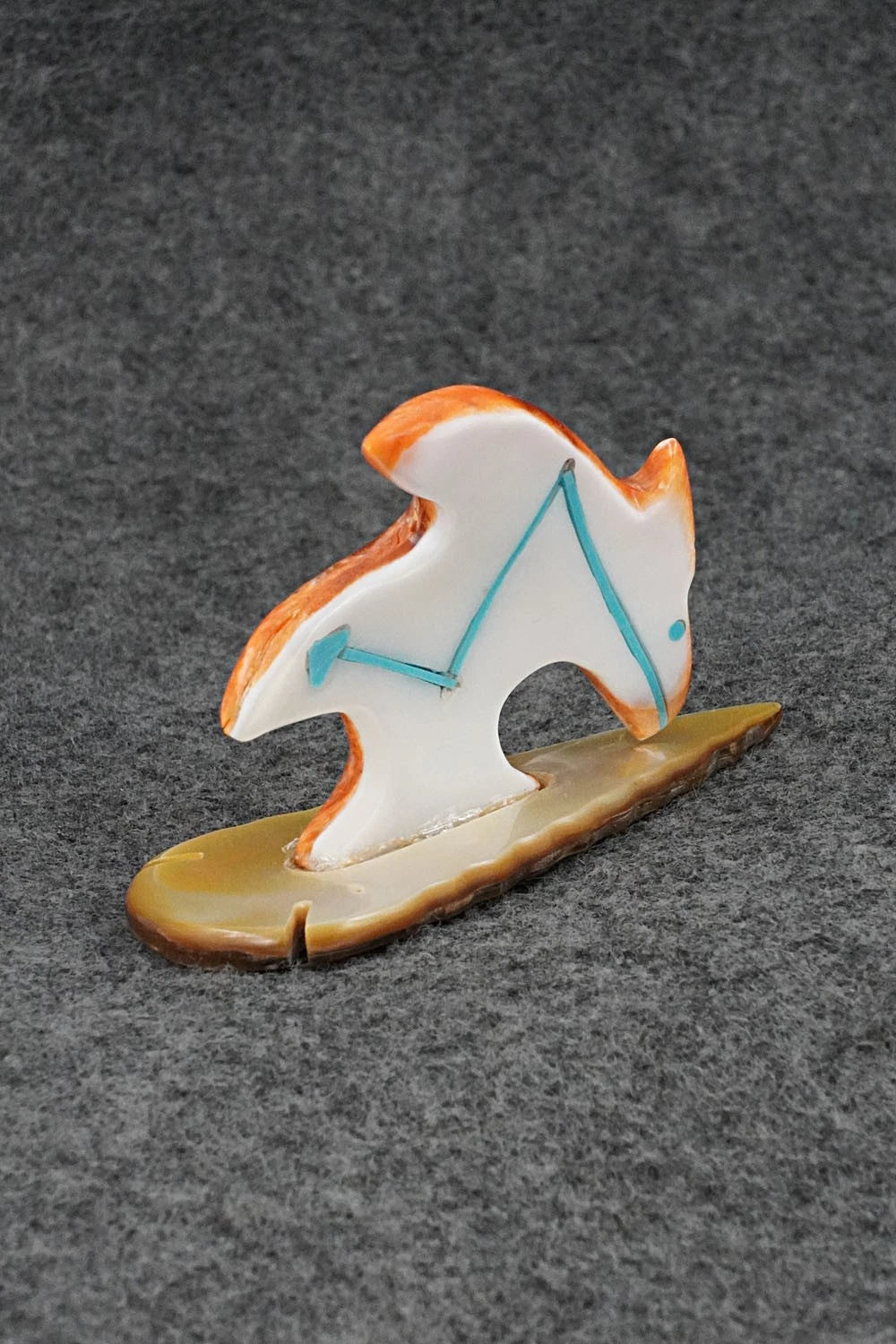 Dinosaur Zuni Fetish Carving - Kenric Laiwakete
