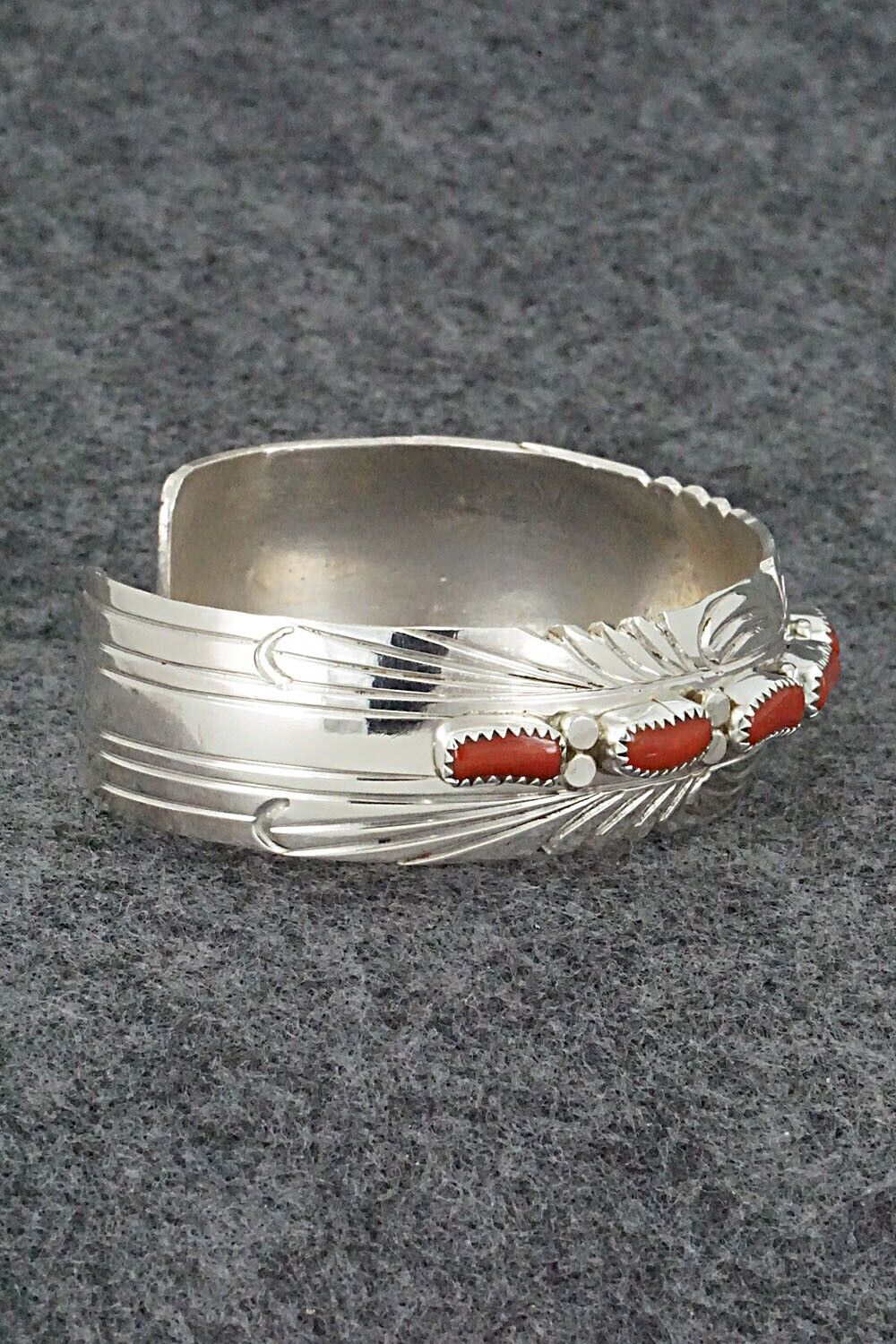 Coral & Sterling Silver Bracelet - David Segar