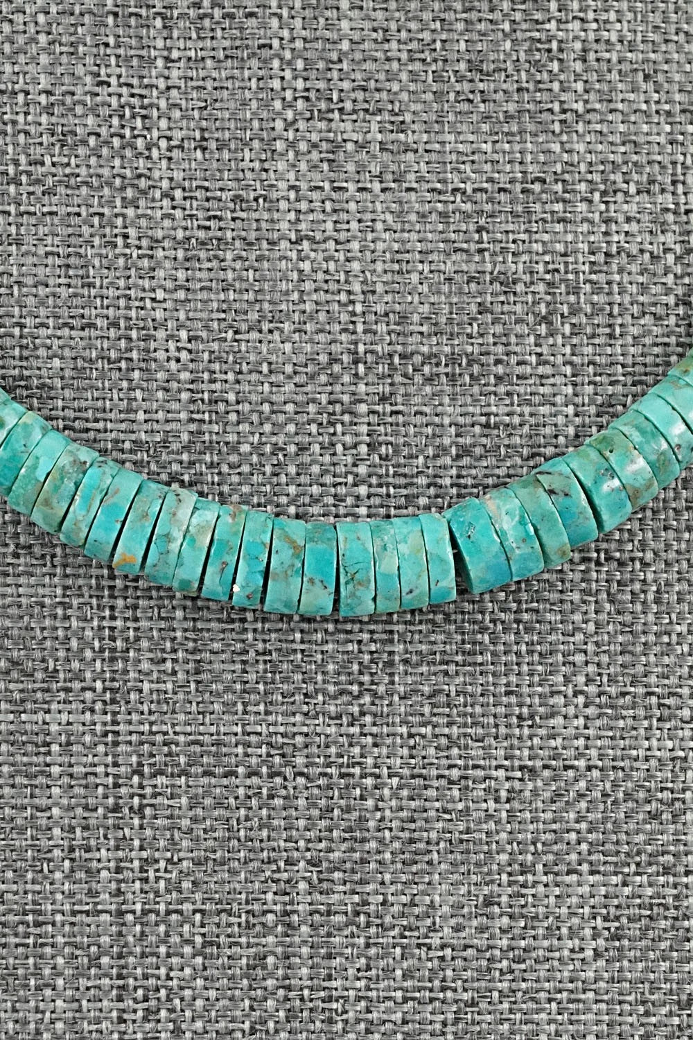 Turquoise & Sterling Silver Necklace 18" - Doreen Jake