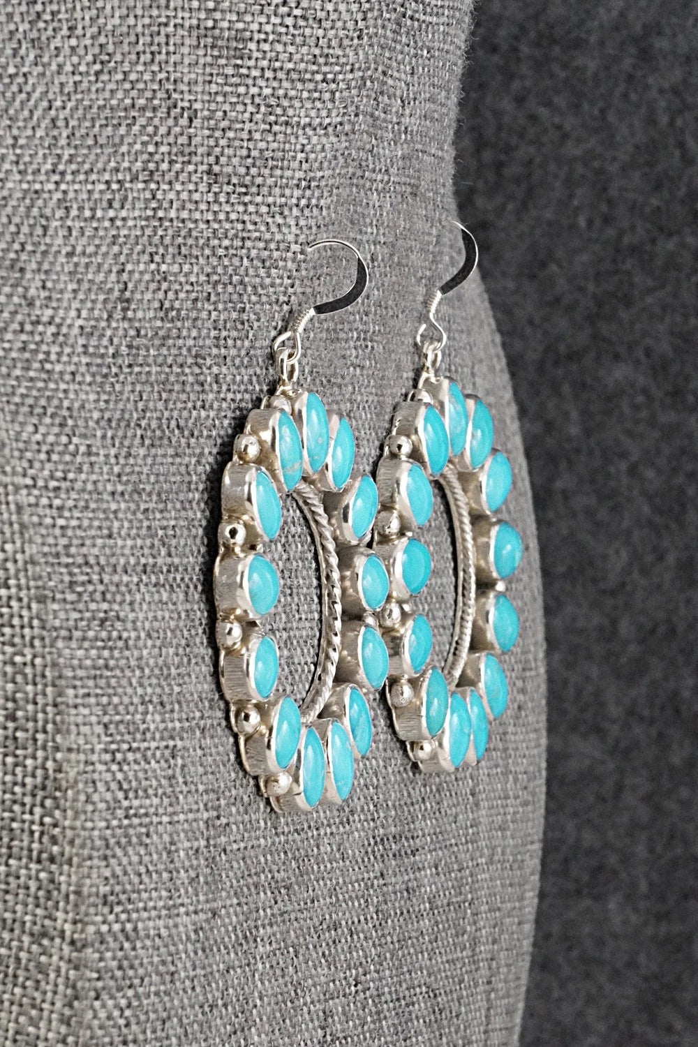 Turquoise & Sterling Silver Earrings - Arlene Lewis